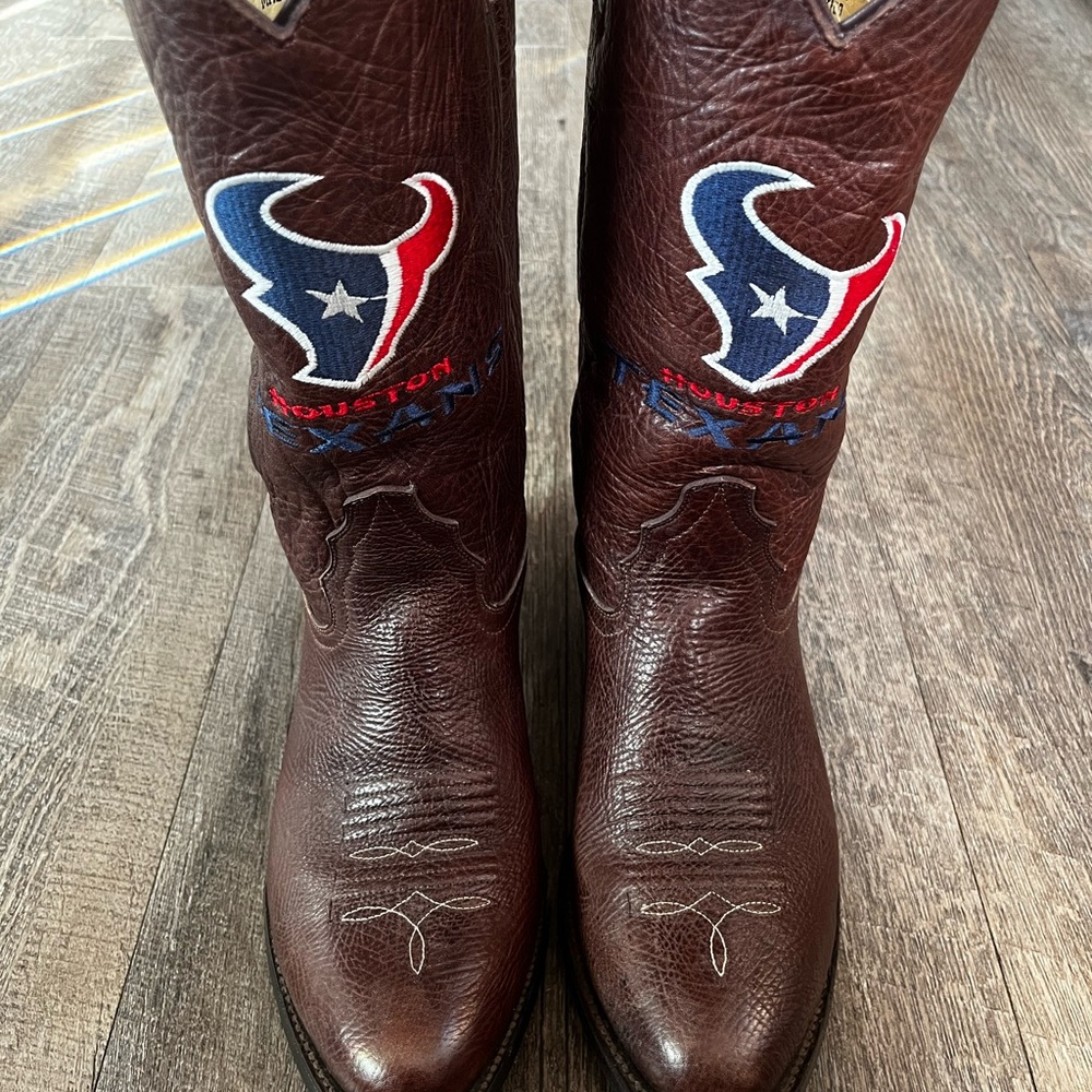 Houston Texans NFL Old Pro Leather Goods‎ Western Boots Size 8